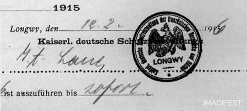 Tampon de la Schutzverwaltung Longwy (Meurthe-et-Moselle)
